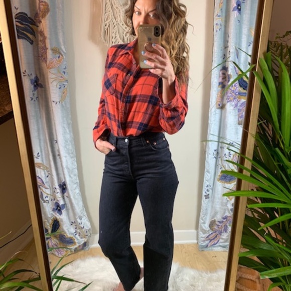 3/$18 • Merona • Plaid Flannel Button Down • L - Picture 4 of 12